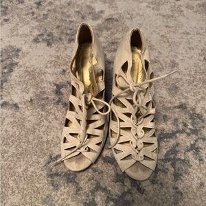 Maurices Cream Lace-Up Women's Shoes